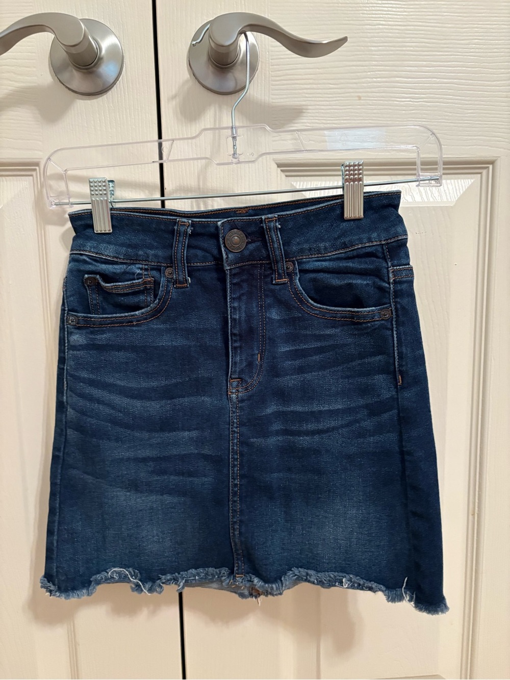 American Eagle Dark Denim Mini Skirt